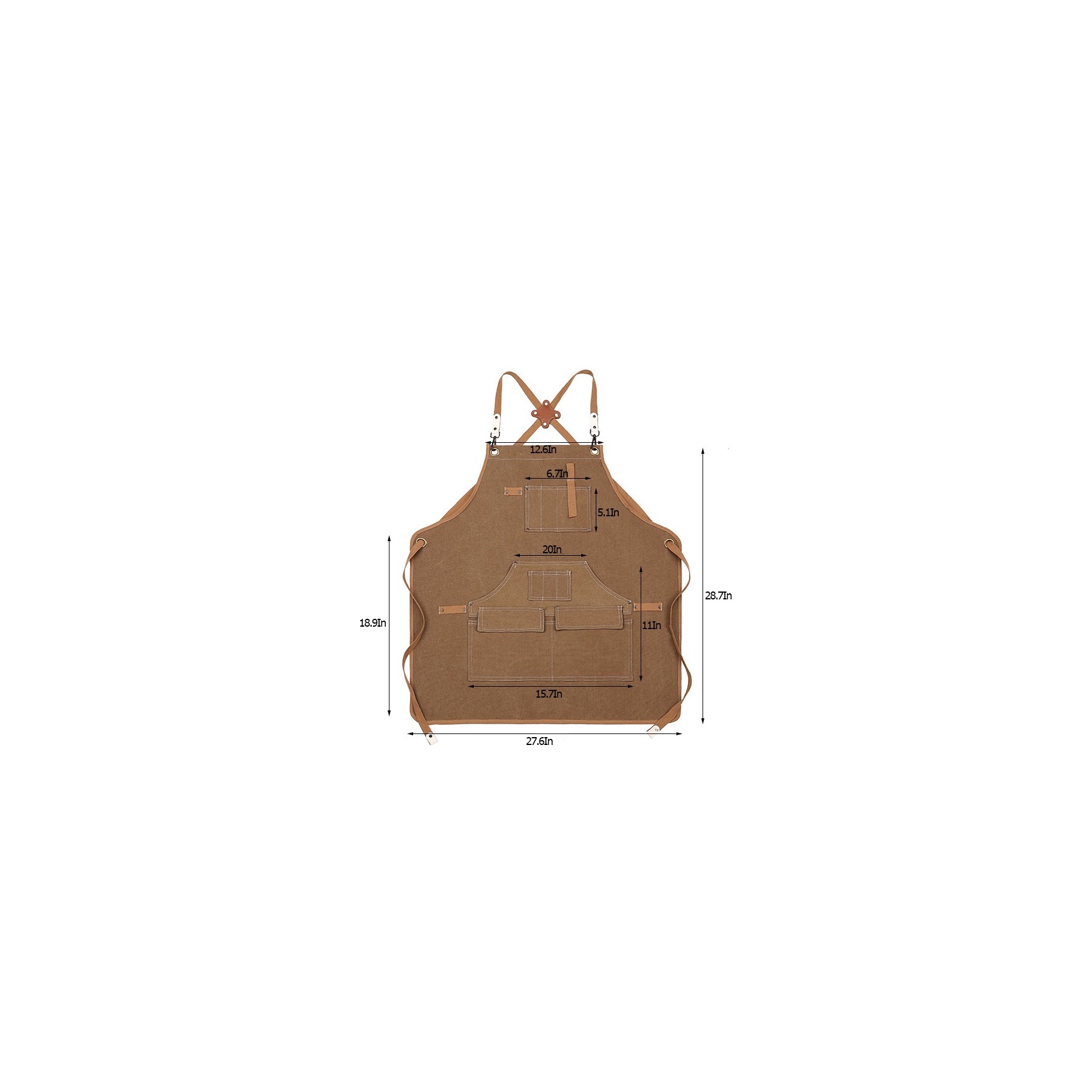 Adjustable Cross Back Work Apron 2