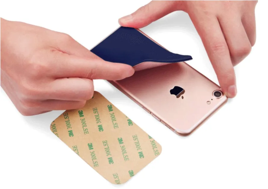 Lycra Anti-Slip Phone Back Card Holder 2