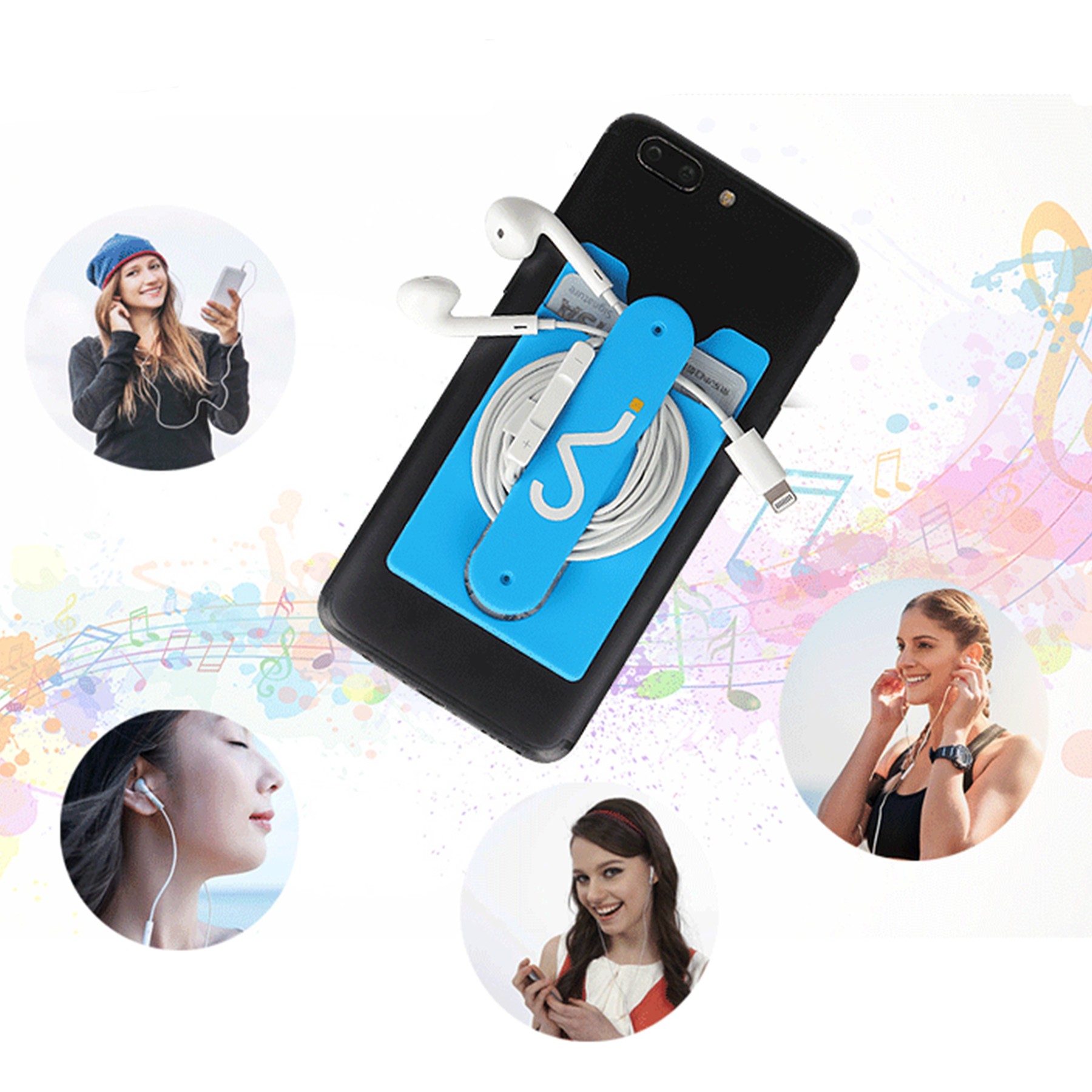 Silicone Smart Phone Kickstand Wallet 2