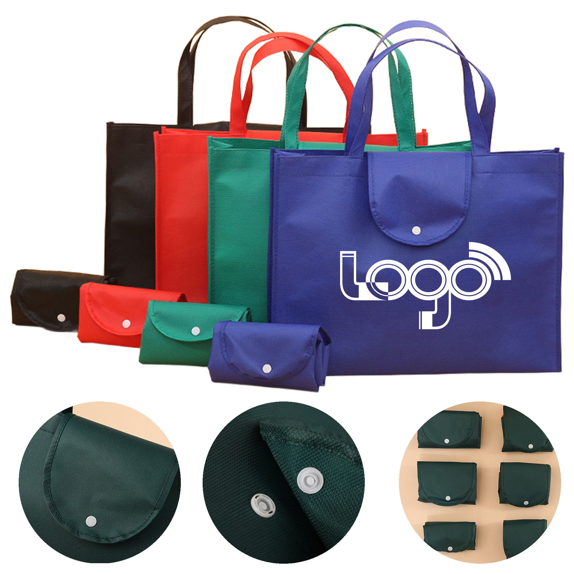 Non-Woven Tote Bag with Button Closure 1