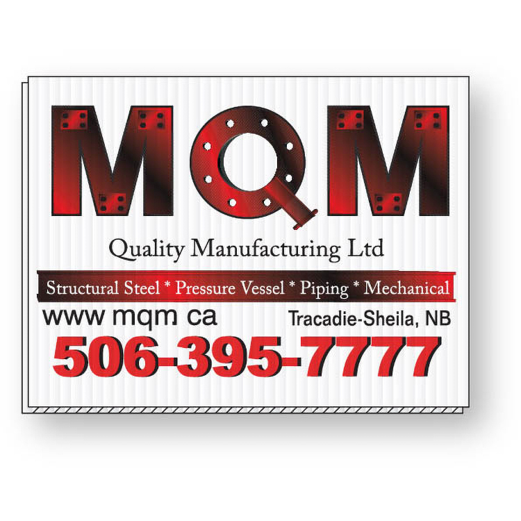 5/32" White Coroplast Sign, 9"x12" Rectangle, Full Colour 1