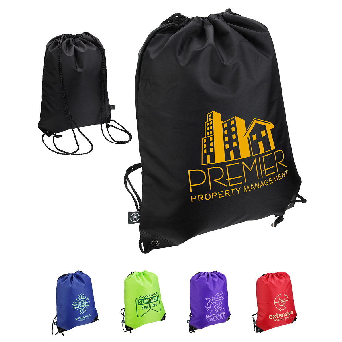 Grab 'N Go RPET Budget Drawstring Bag 4