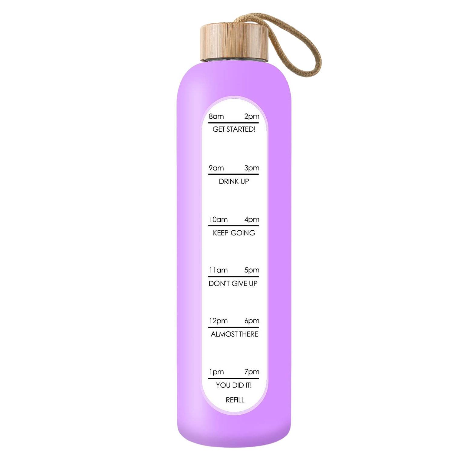 35oz Motivational Borosilicate Glass Water Bottle 9