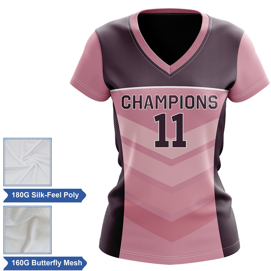 Women's Lightweight Sublimation Football Fanwear Jersey - Interlock with Mesh Siding 6