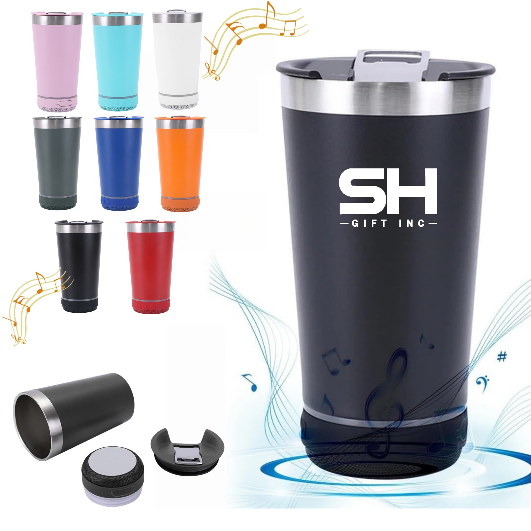 16oz Tumbler with Bluetooth Speaker 3