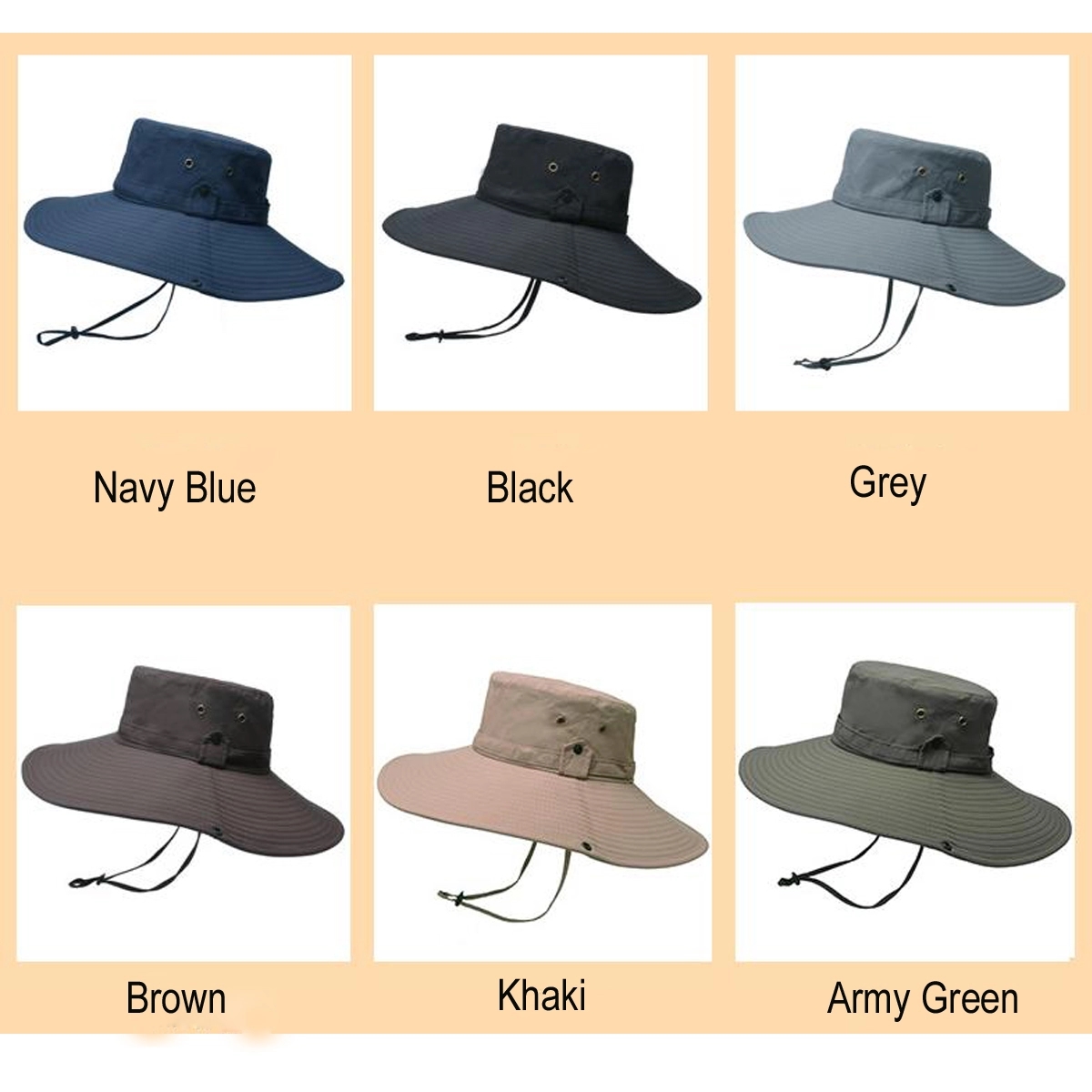 Wide Birm Bucket UV Protection Boonie Hat Sun 2