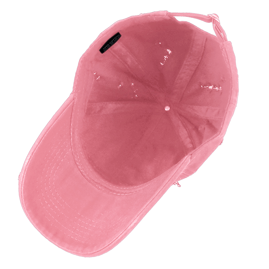 Stock Solid Color Ripped Cotton 6-Panel Baseball Cap 7