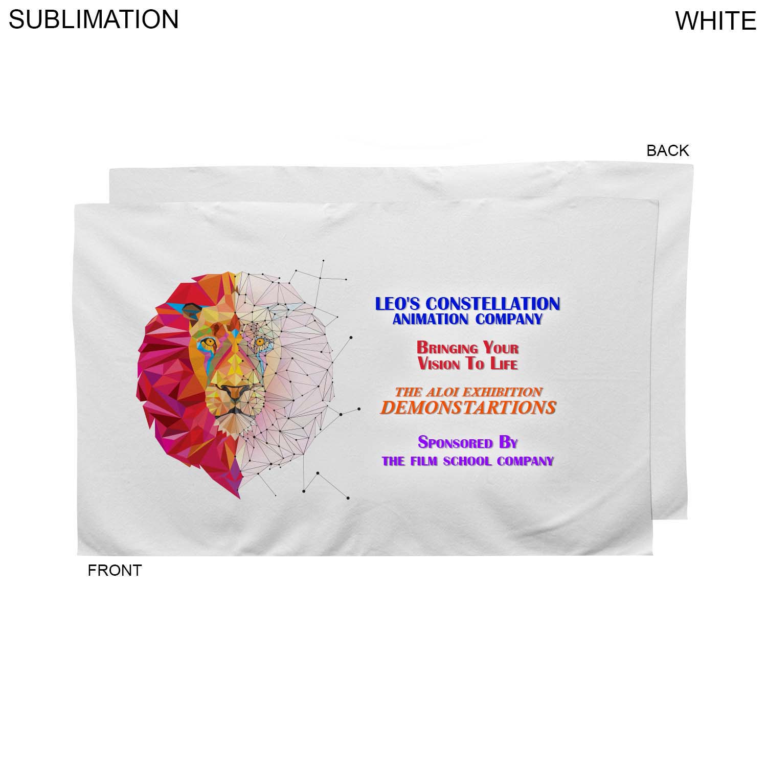 Plush and Soft White Velour Terry Cotton Blend Hand, Sports Towel, 15x25, Sublimated Full color logo 3