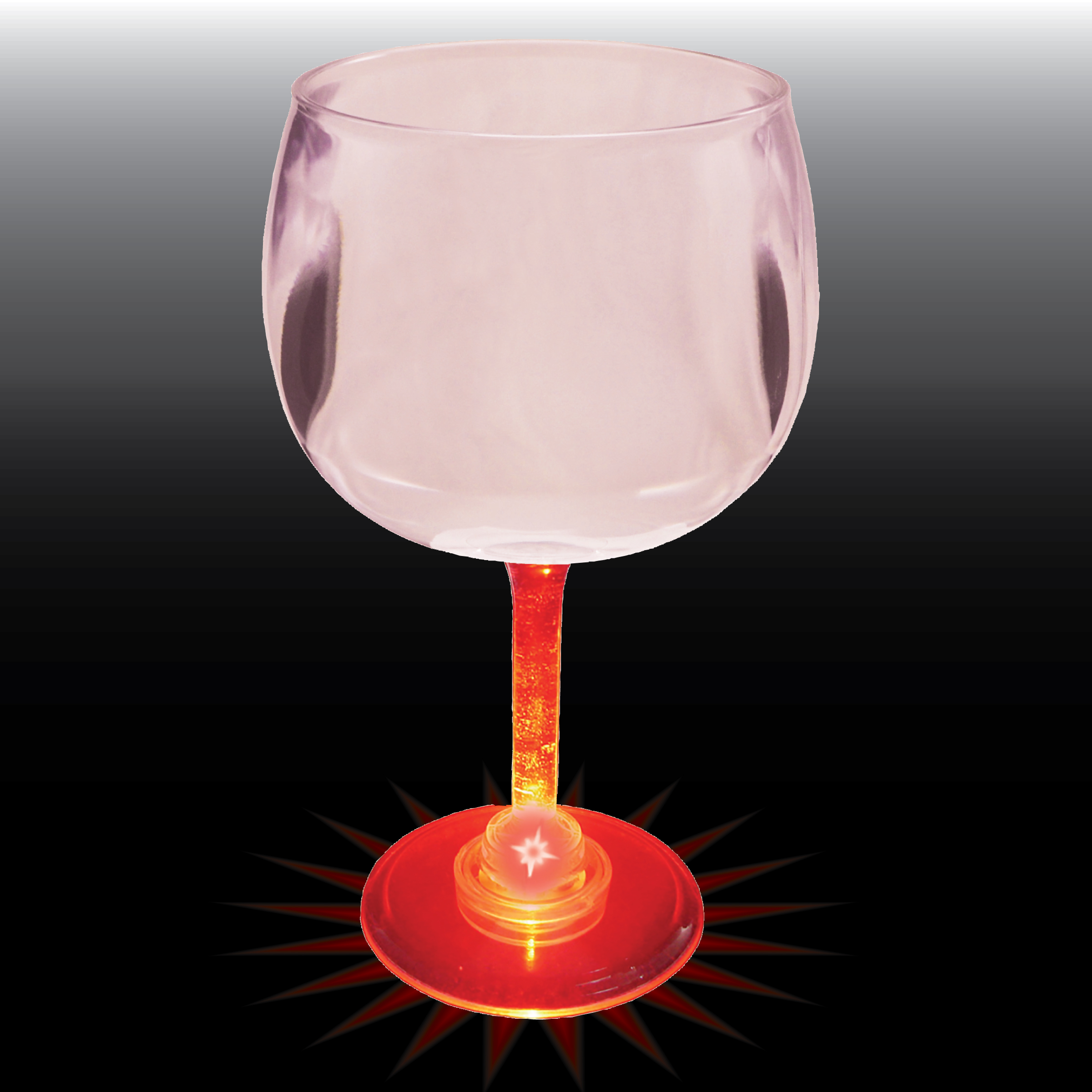 12oz Light Up Standard Stem Plastic Wine Goblet 11