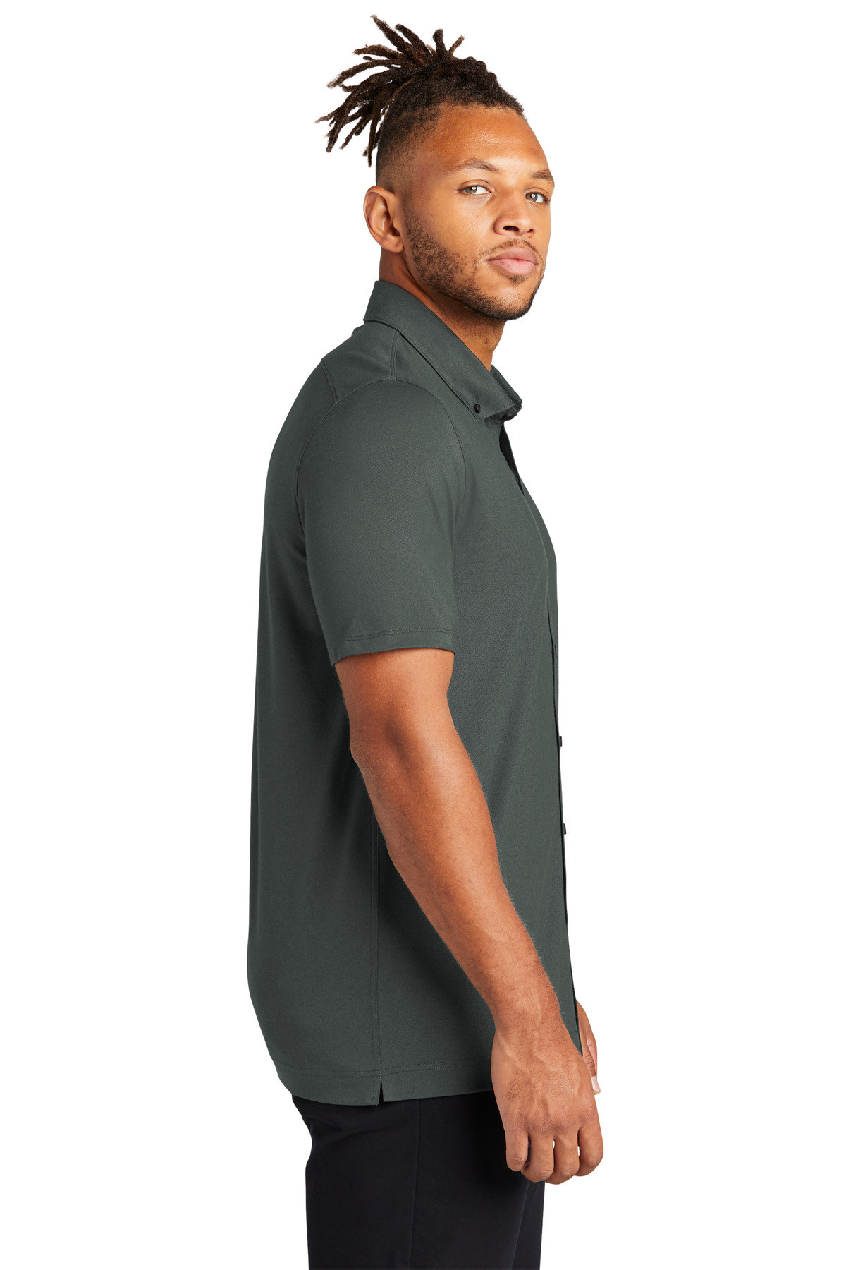 Mercer+Mettle Stretch Pique Full-Button Polo MM1006 69