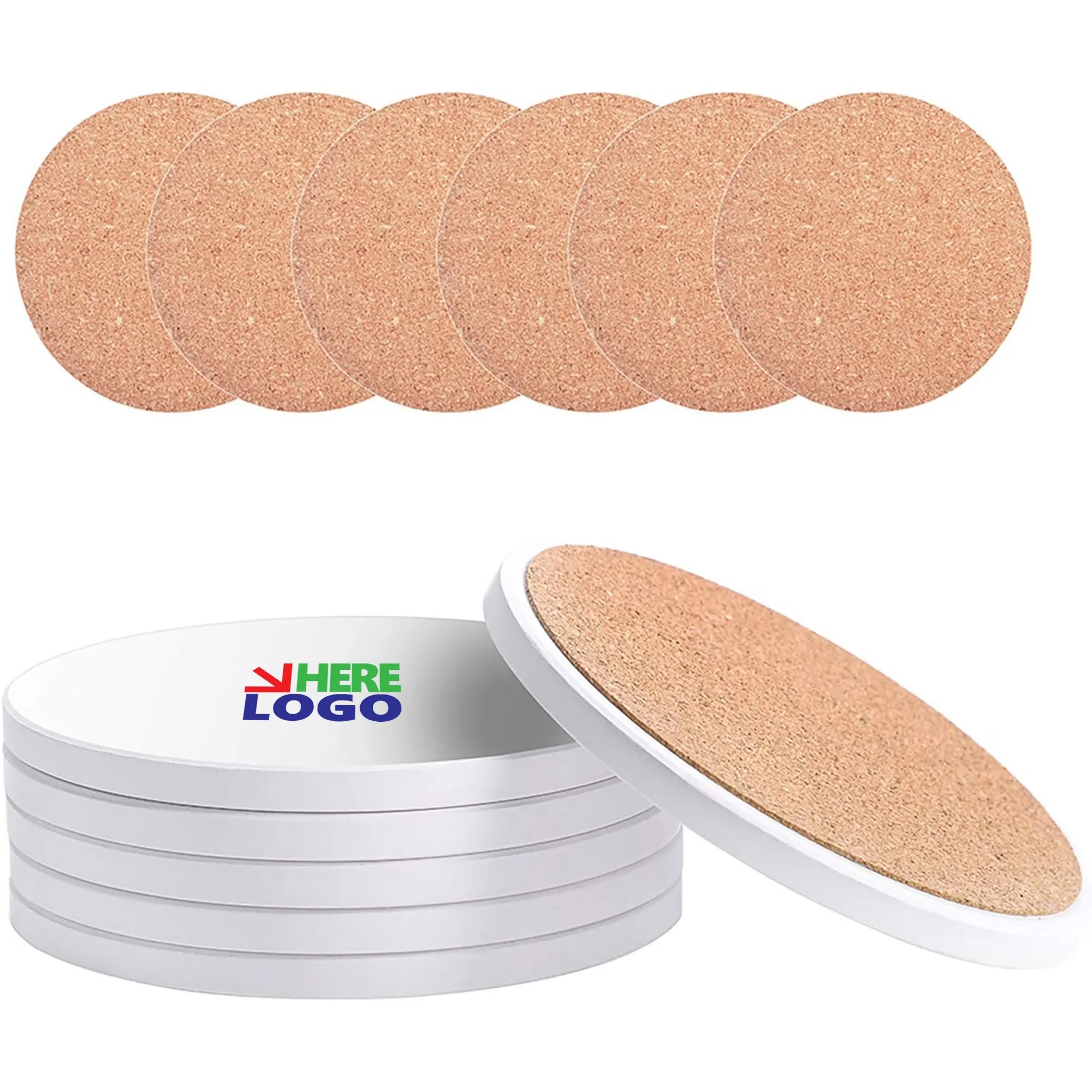 Full Color Round Ceramic Coaster MOQ 50 PCS 3