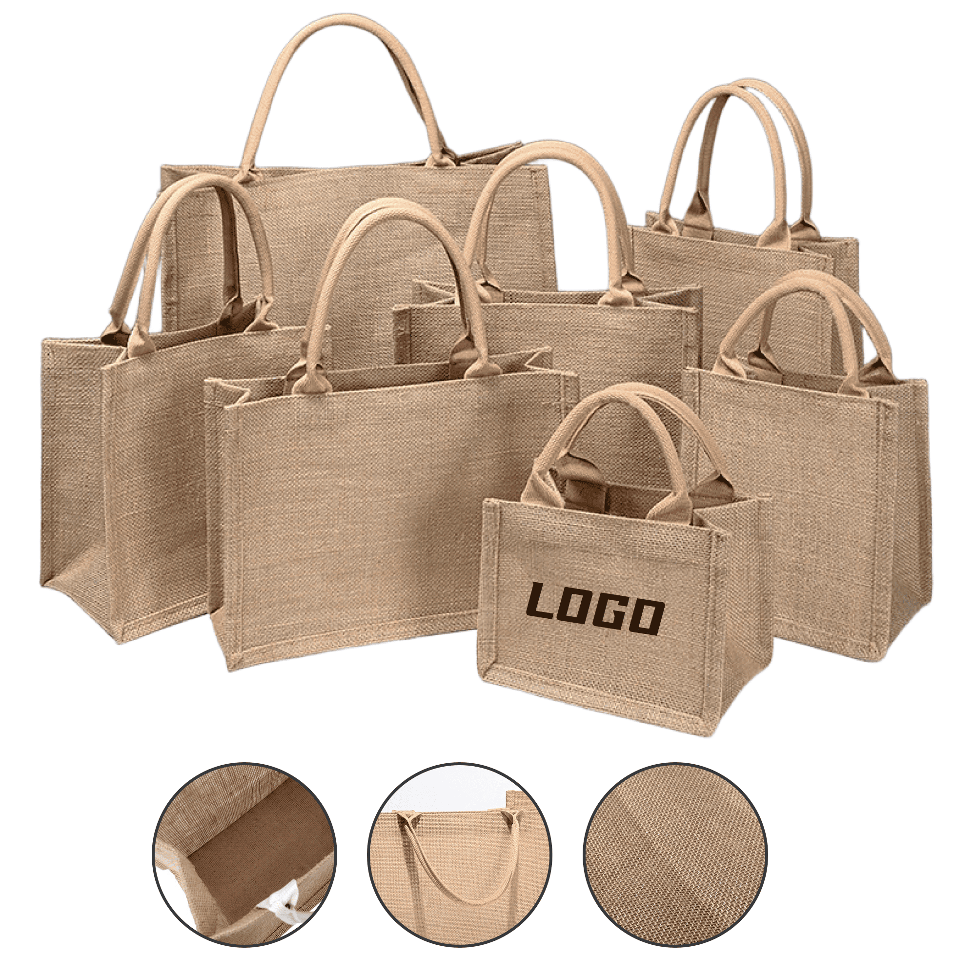Eco-Friendly Natural Burlap Fiber Tote Bag 2