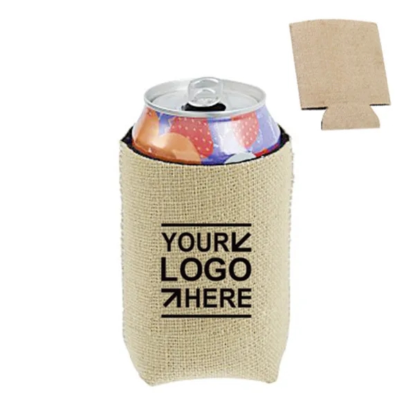 Neoprene Can Cooler - Burlap 3