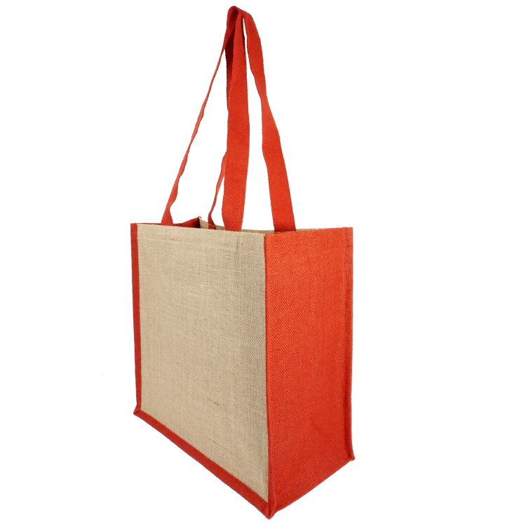 Miami Recycled Cotton Front Pocket Jute Tote, custom tote bag with logo imprint 12