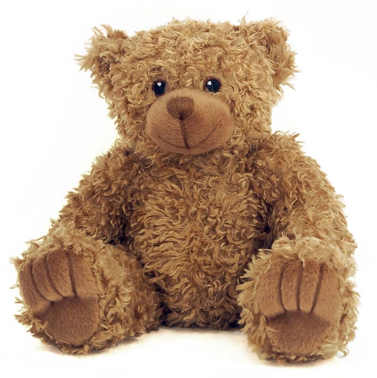 8" Brown Curly Bear 2