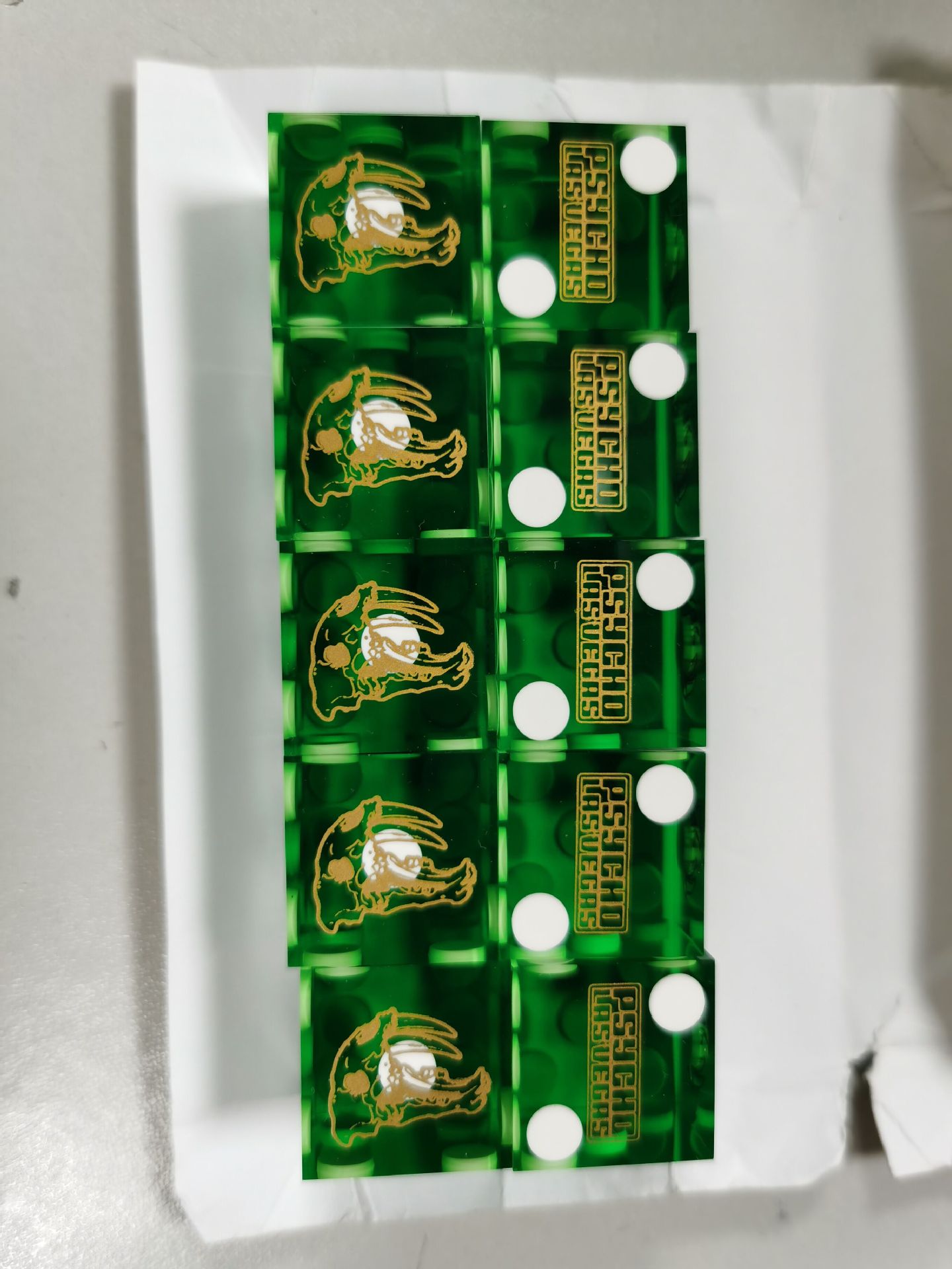 Acrylic Right Angle Roll Dice 8