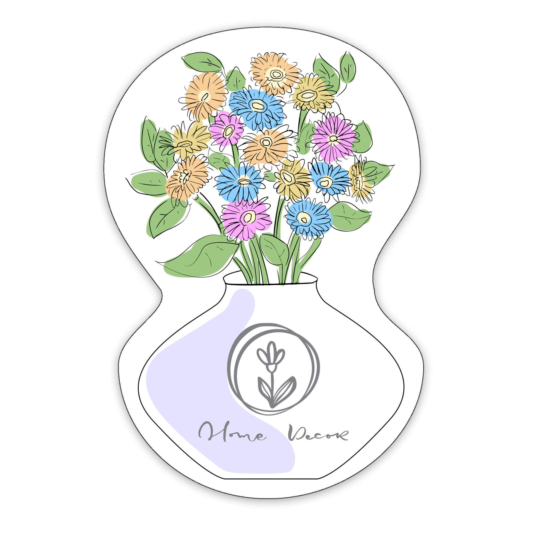 Flowers with Vase Shaped NoteKeeper™ Magnet 20 Mil 2