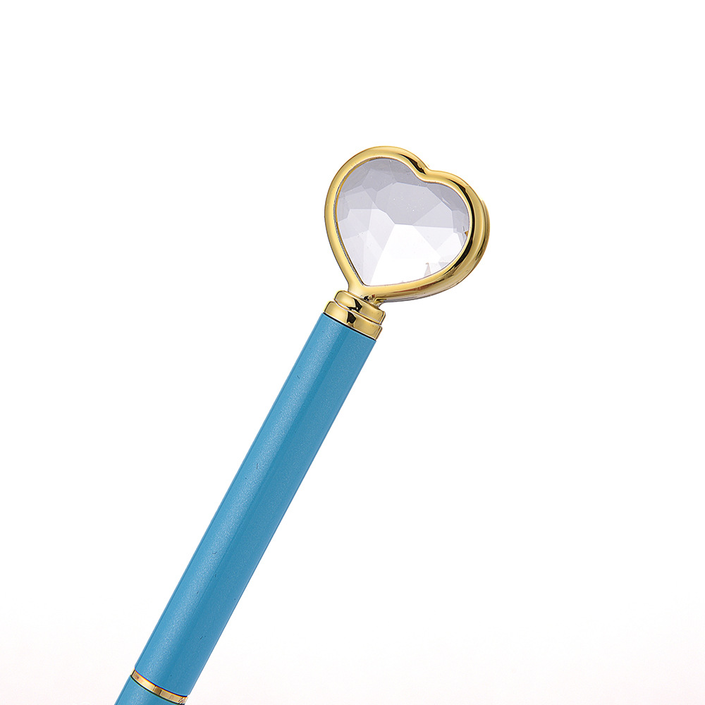 Metal Ball Pen with Heart Shape Crystal Diamond 13