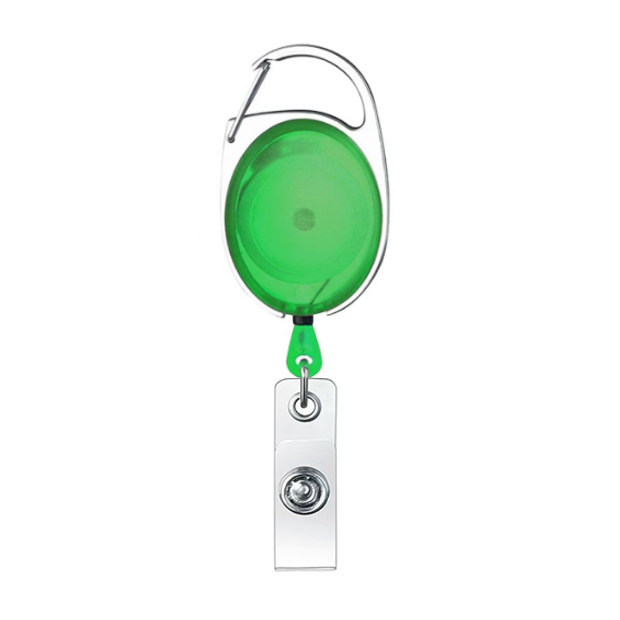 Transparent Oval Retractable Badge Holder with Clip 1