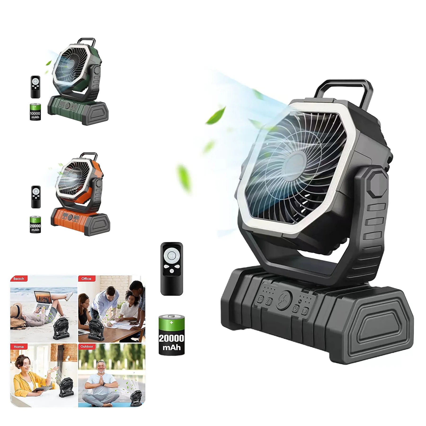 Rechargeable Led Camping Fan 2
