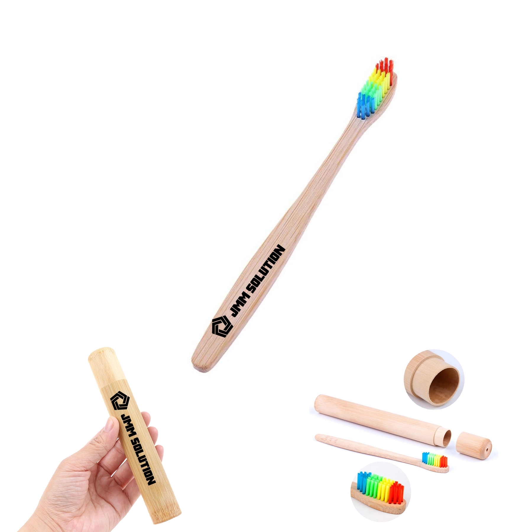 Bamboo Toothbrushes with Travel Case 2