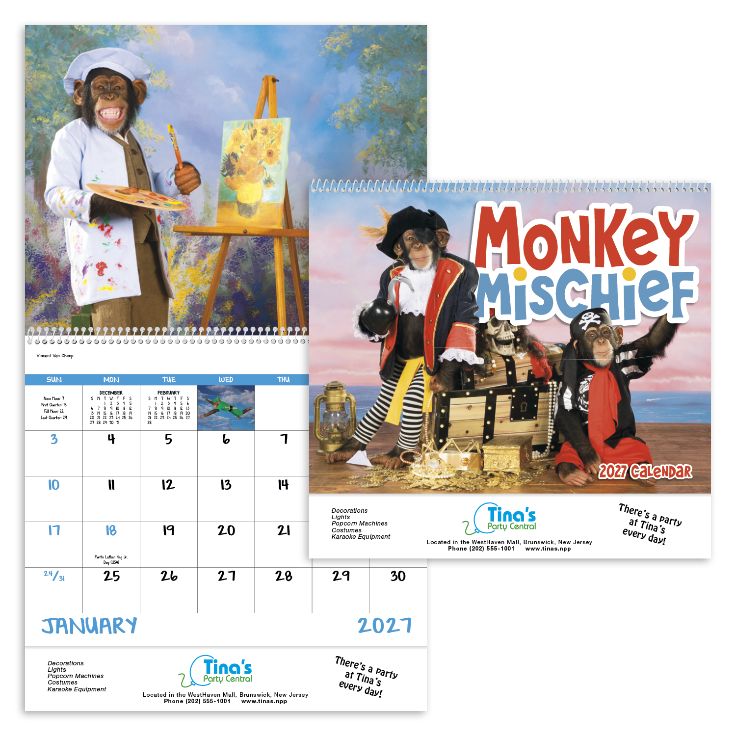 Good Value™ Monkey Mischief - Spiral Calendar 50
