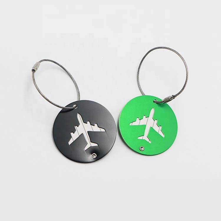 Round Aluminium Handbag Tag with Adjustable Strap 5