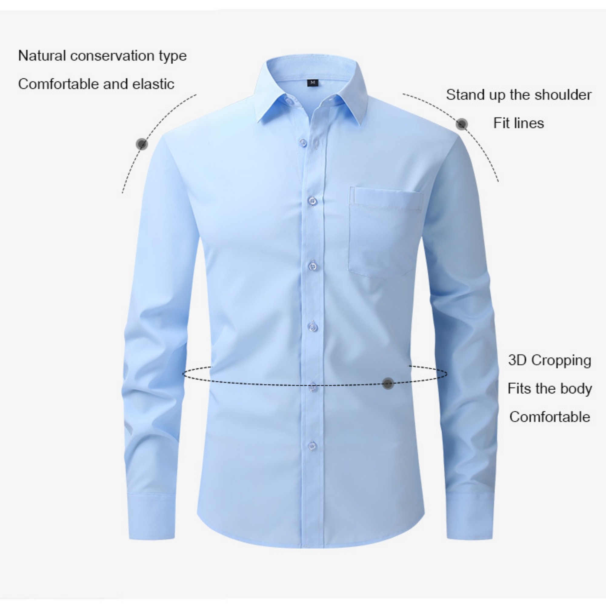 Solid Men's Dress Shirt 4
