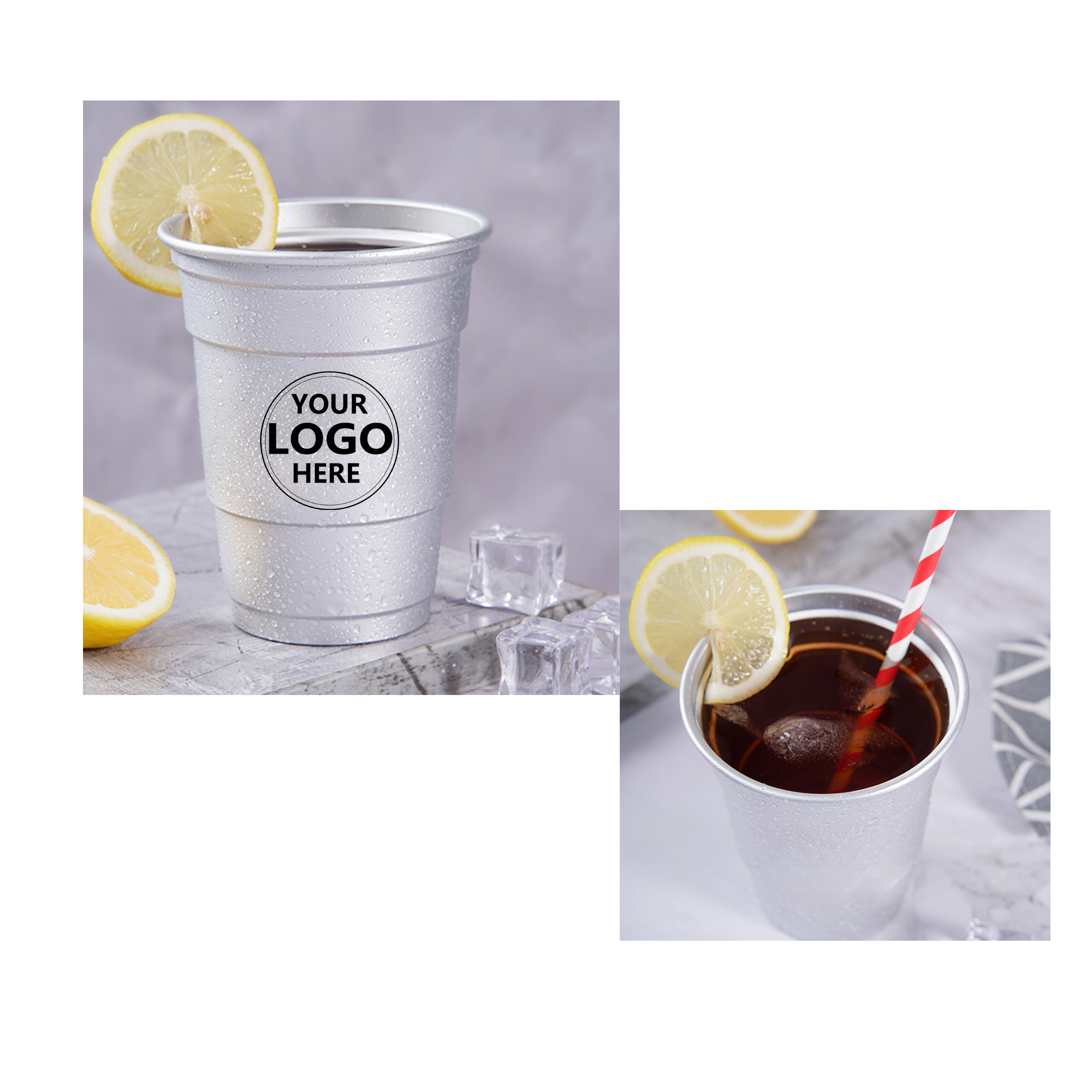 16.9-ounce Square Stadium Aluminum Cup 1