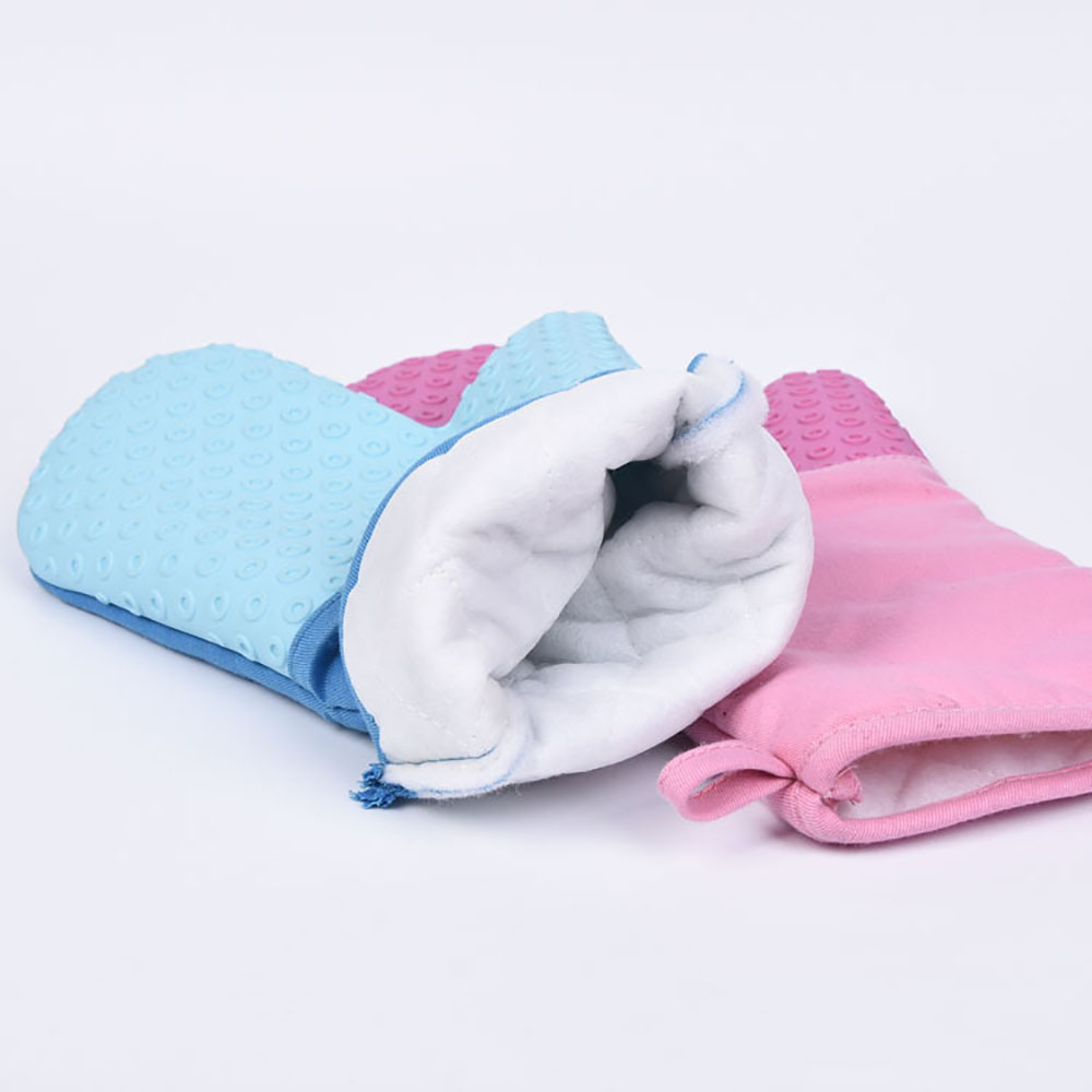 Cotton Heat Resistant Microwave Oven Mitt with Silicone Palm 3