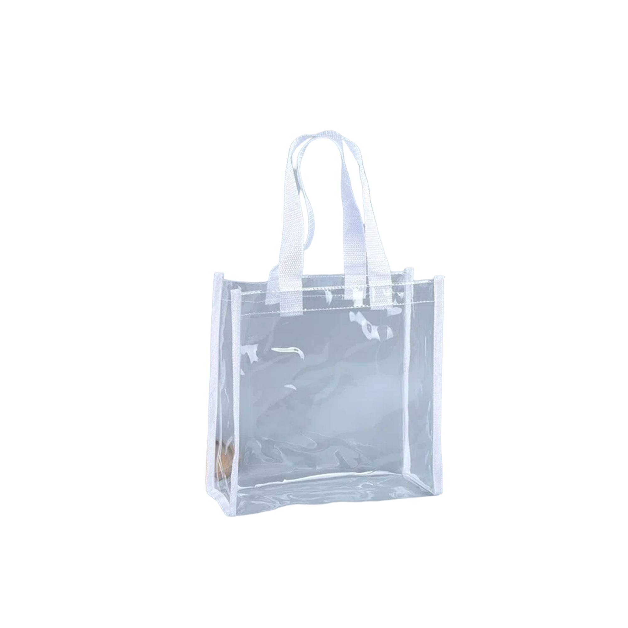Transparent Polyvinyl Chloride Stadium Tote 11.9" x 11.9" x 6" 9