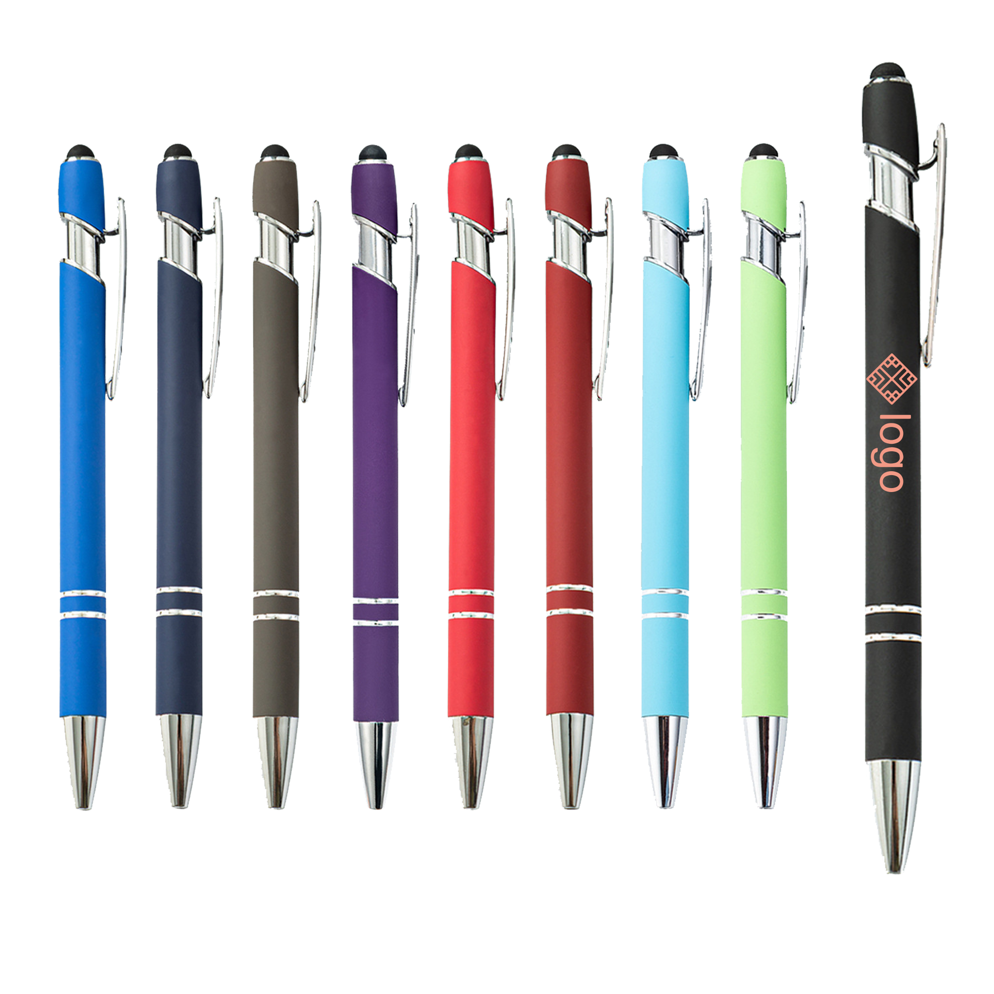 Metal Ballpoint Pen With Stylus Tip