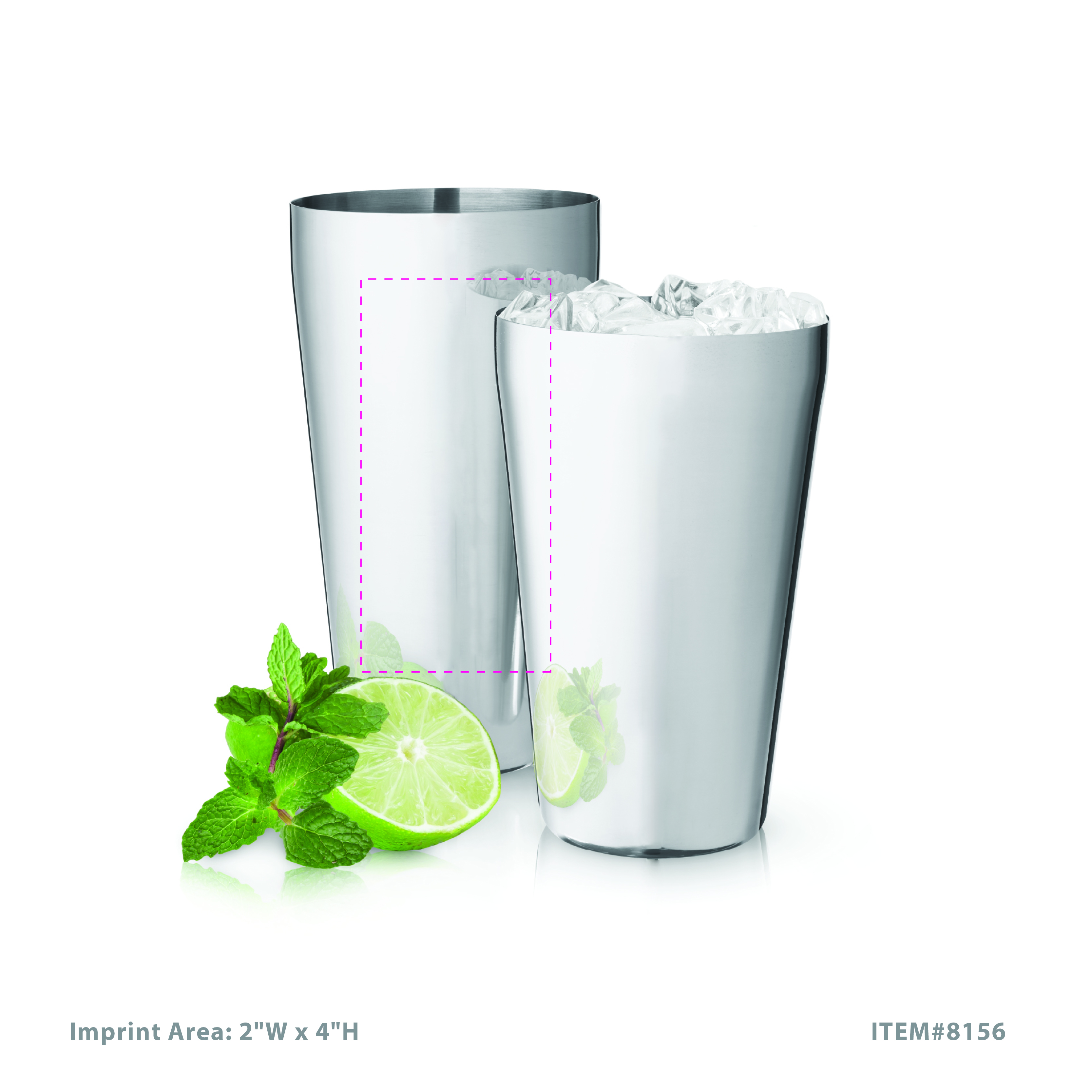 True® Stainless Steel Boston Shaker Tins 5