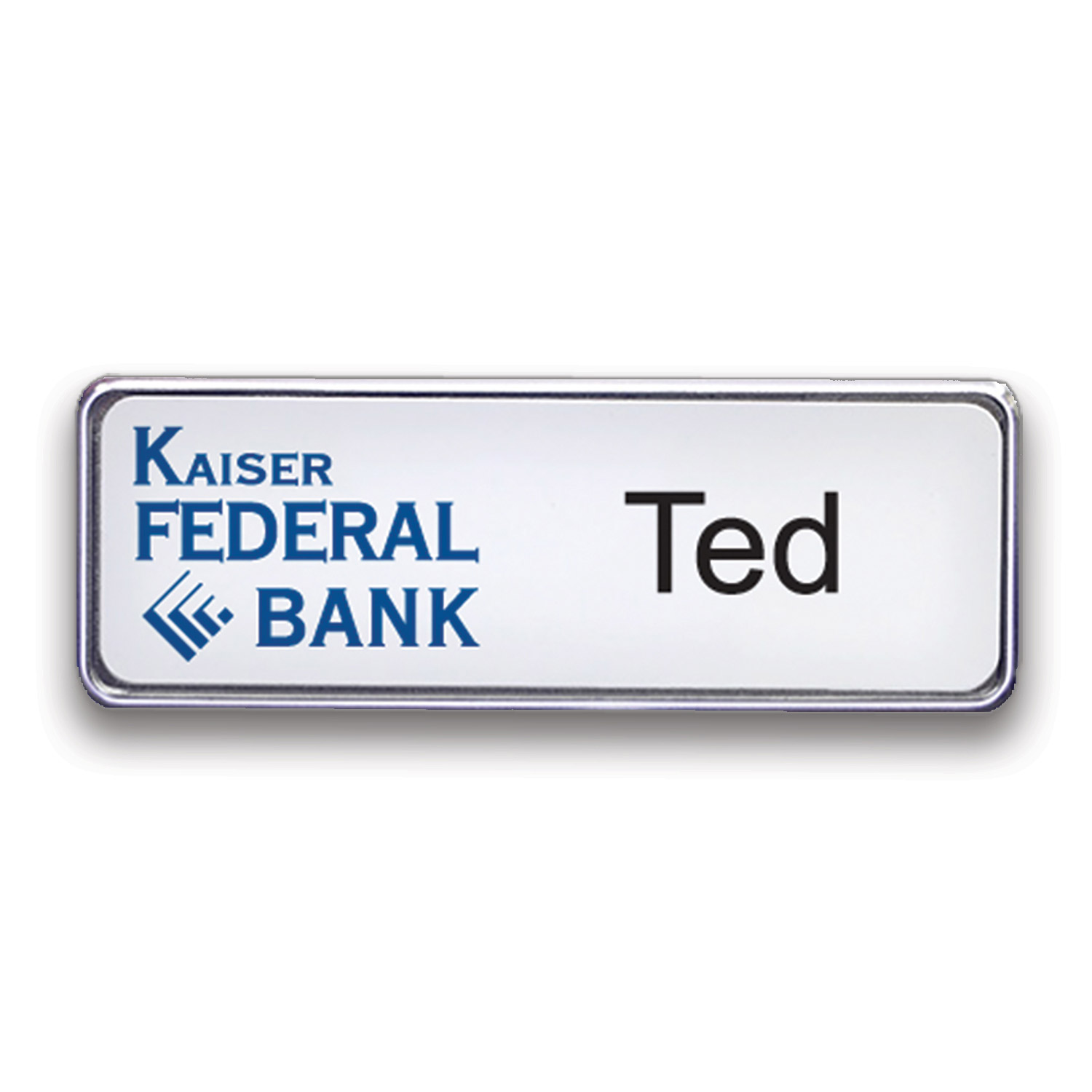 Framed Metal Name Badges 1" x 3" 14