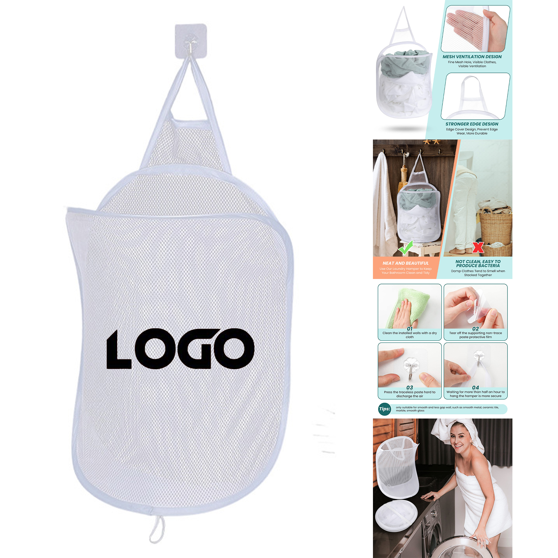 Hanging Laundry Hamper Laundry Bag 2