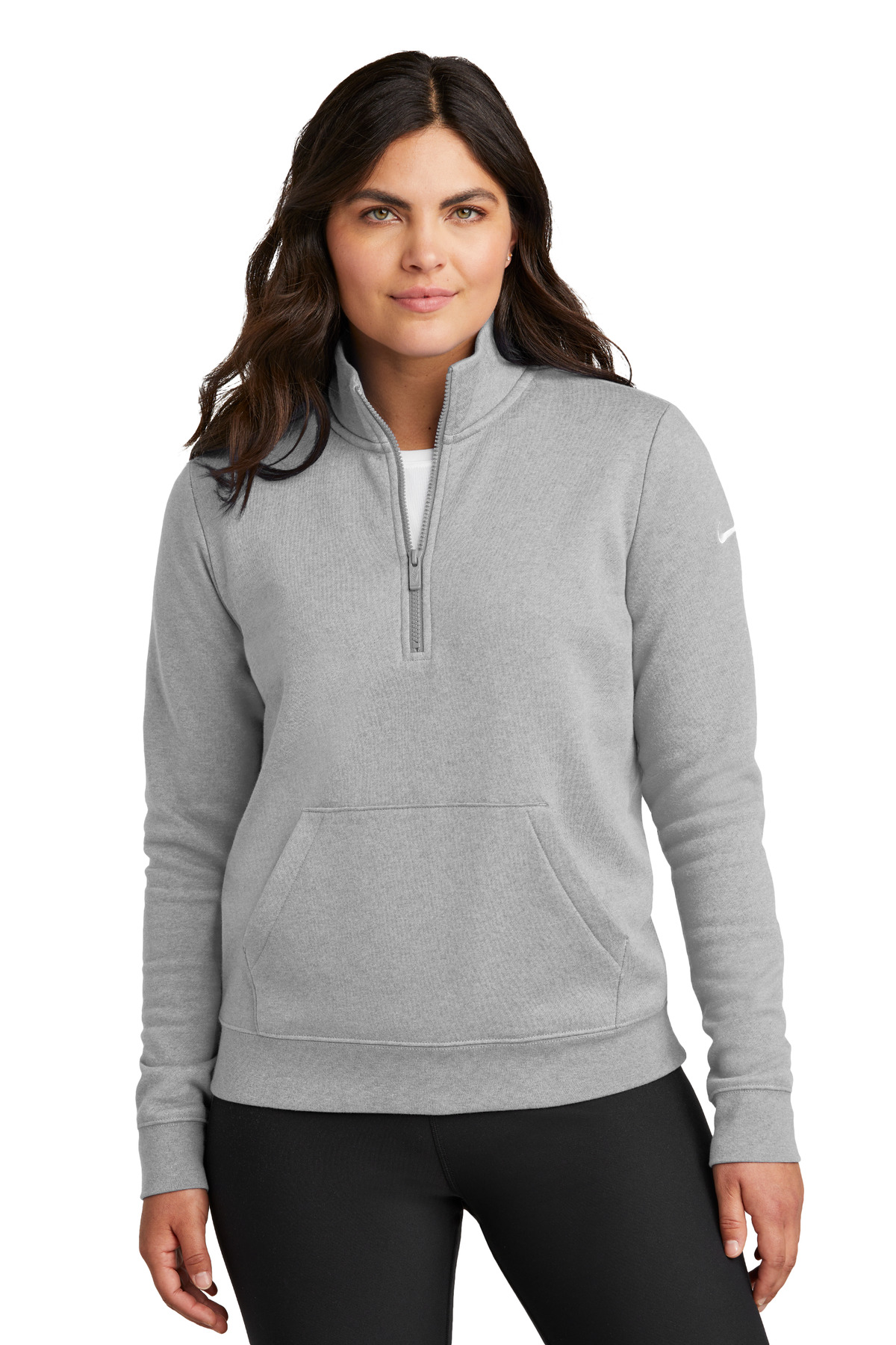 Nike Women's Club Fleece Sleeve Swoosh 1/2-Zip NKDX6720 1
