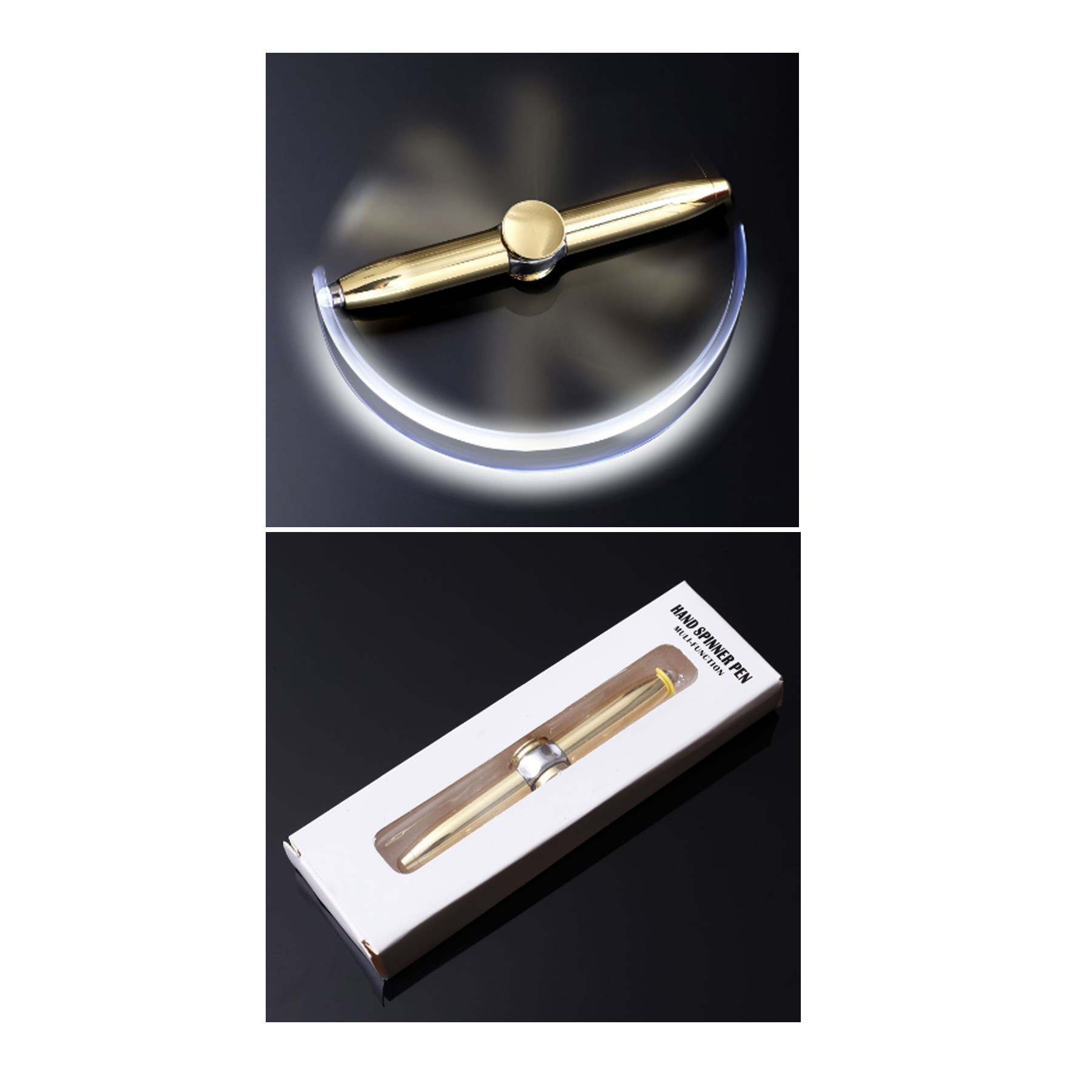 Multi-Function Metal Fidget Spinner Pen with LED Light 3