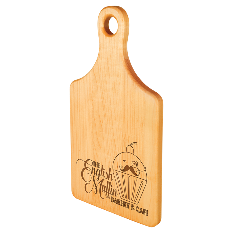 13 1/2" x 7" Maple Paddle Shaped Cutting Board 2