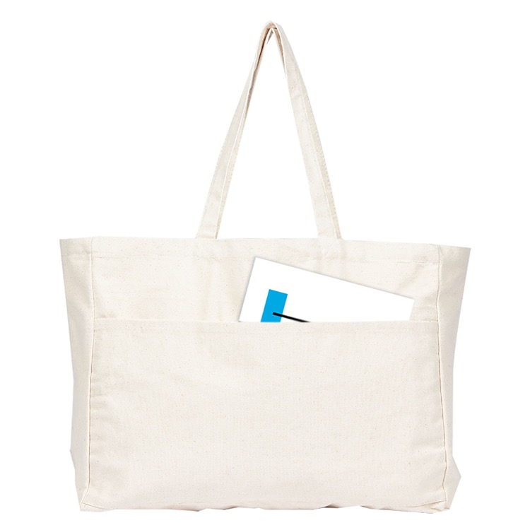 Delton Canvas Large Shopper, custom tote bag with logo imprint 5
