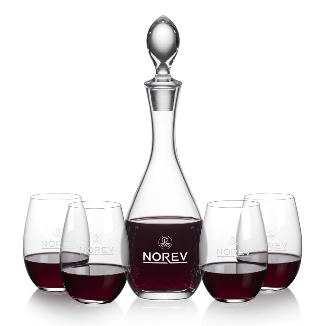 Malvern Decanter & Laurent Stemless Wine 6
