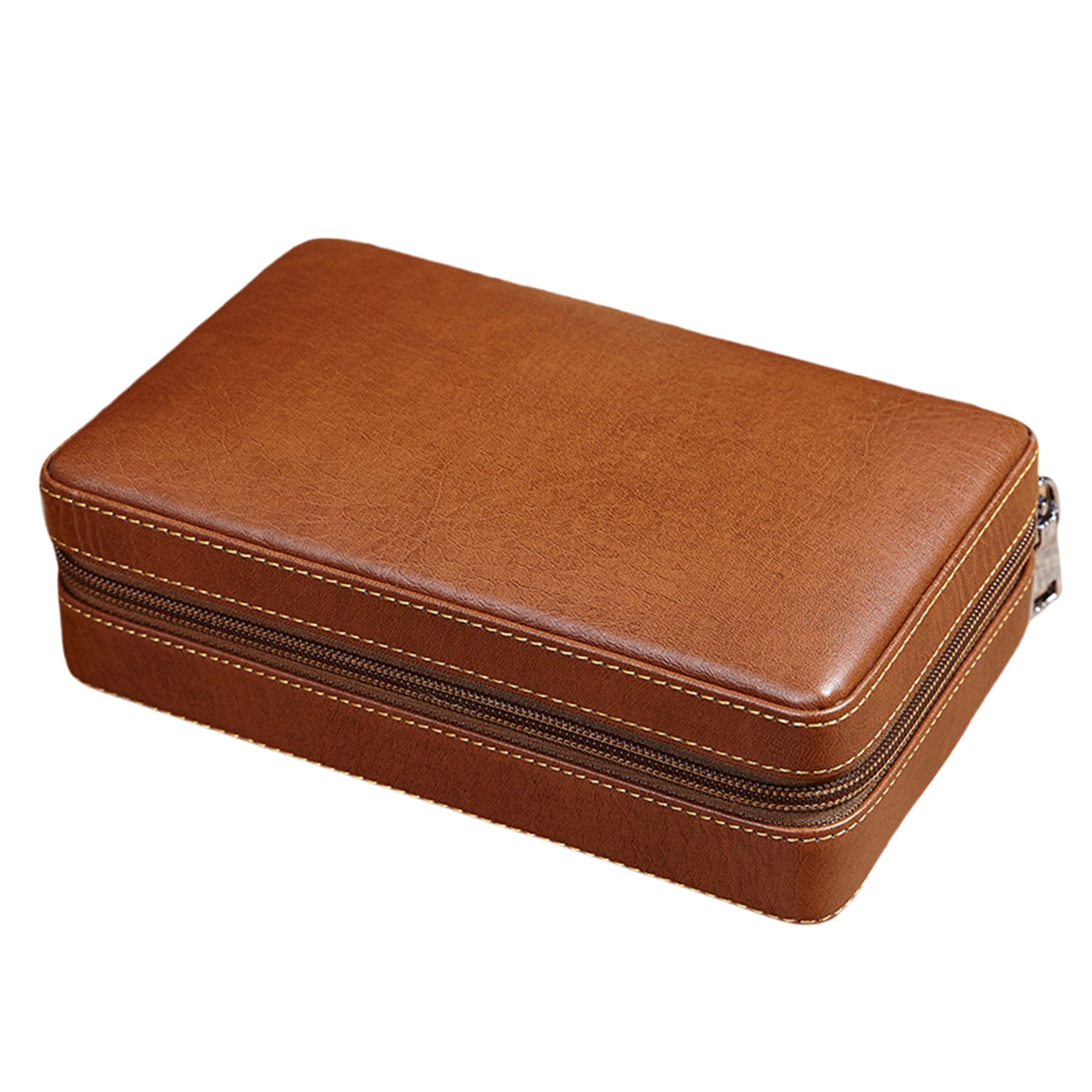 Luxurious Leather Cigar Case with Wooden Lining 1