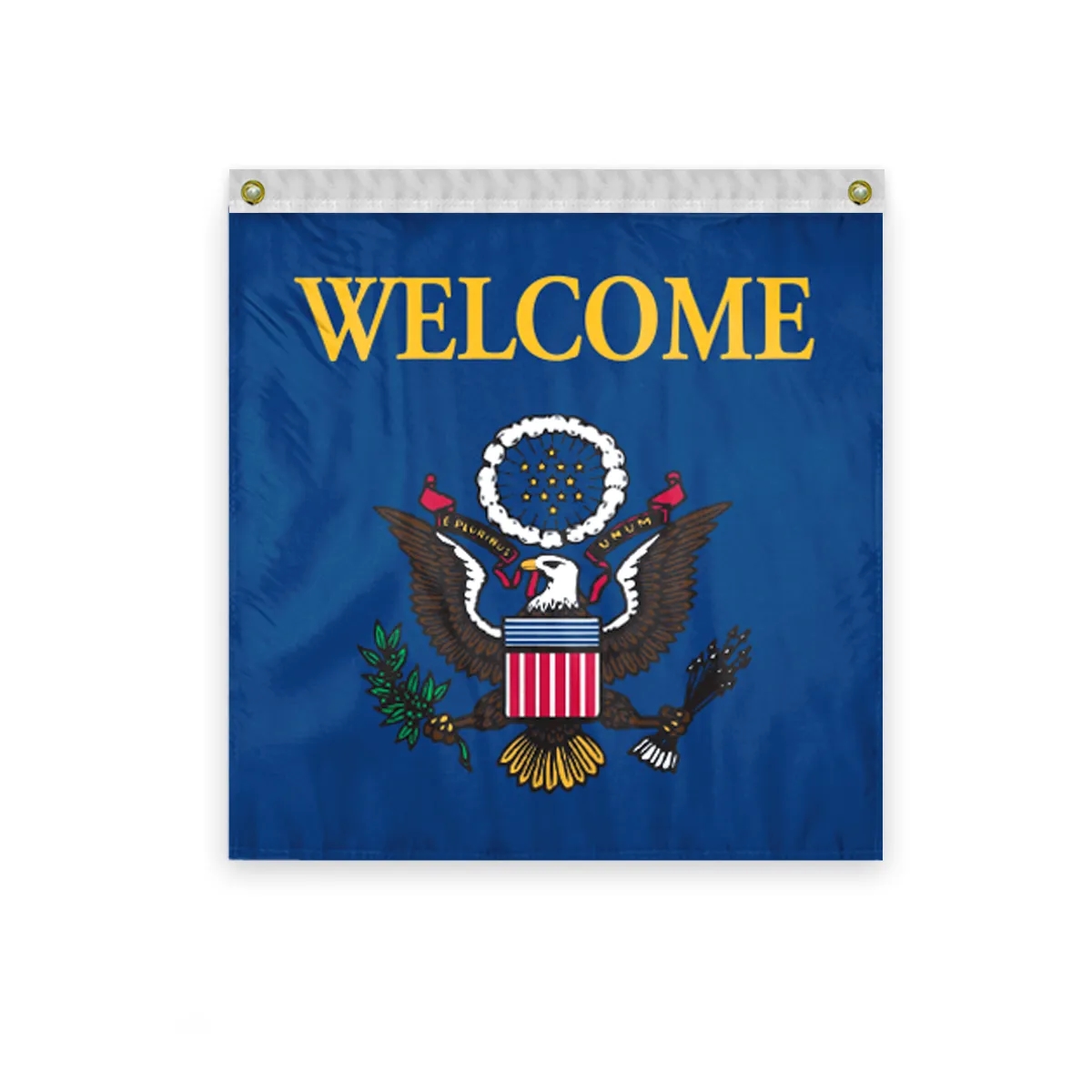 USA Pleated Full Fan With Welcome Eagle Center 2