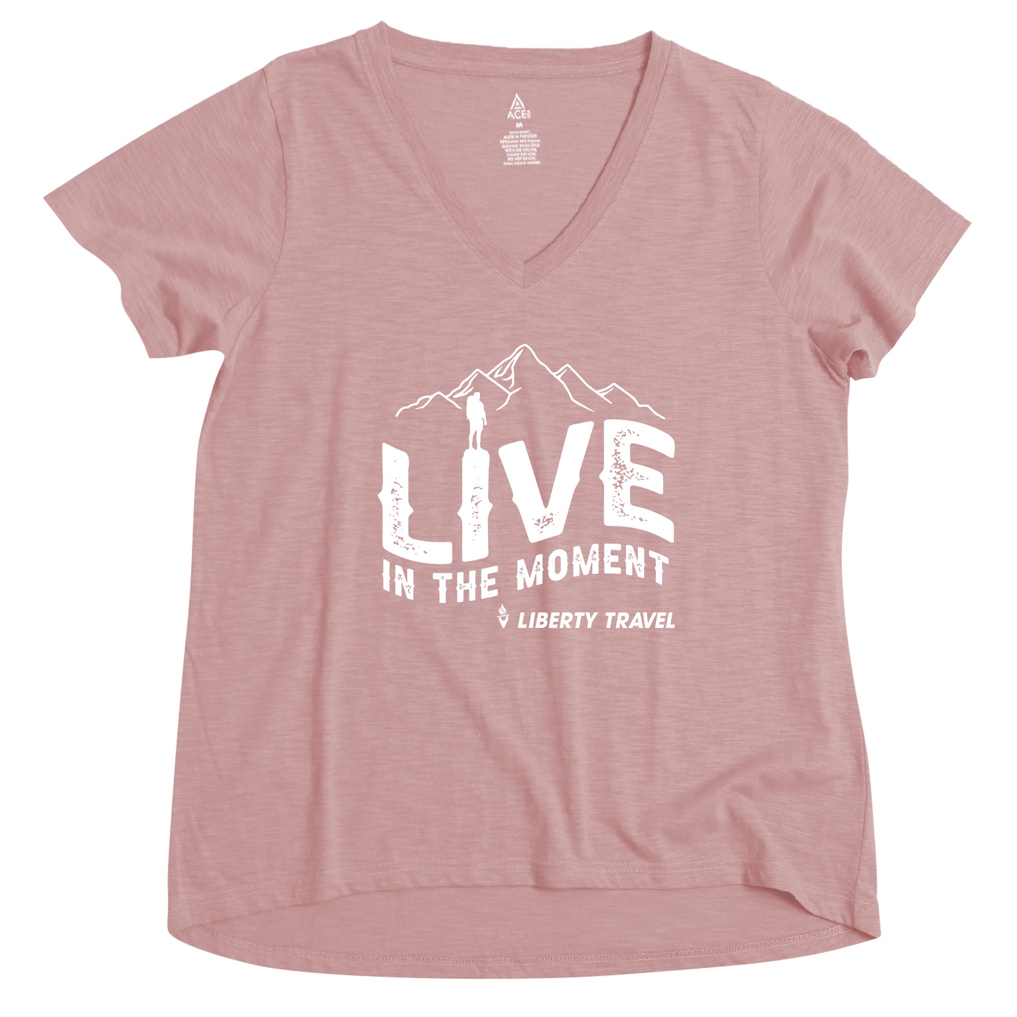 ACE Ladies' Slub A-Line V Neck T-Shirt 4
