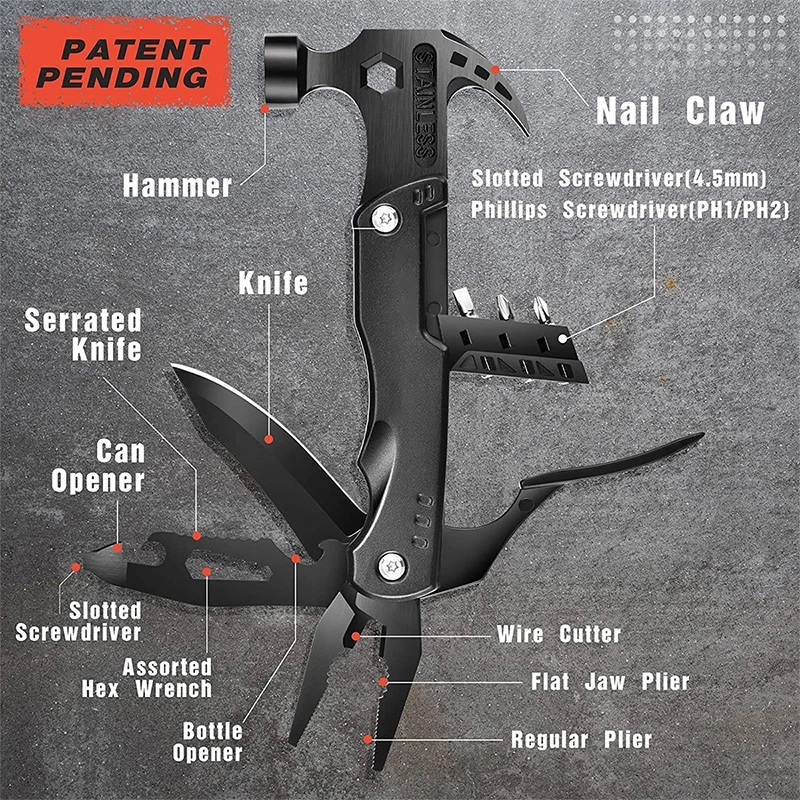 All in One Multitool Portable Folding Survival Hammer 3