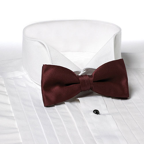 Maroon Clip-On Bow Tie 2