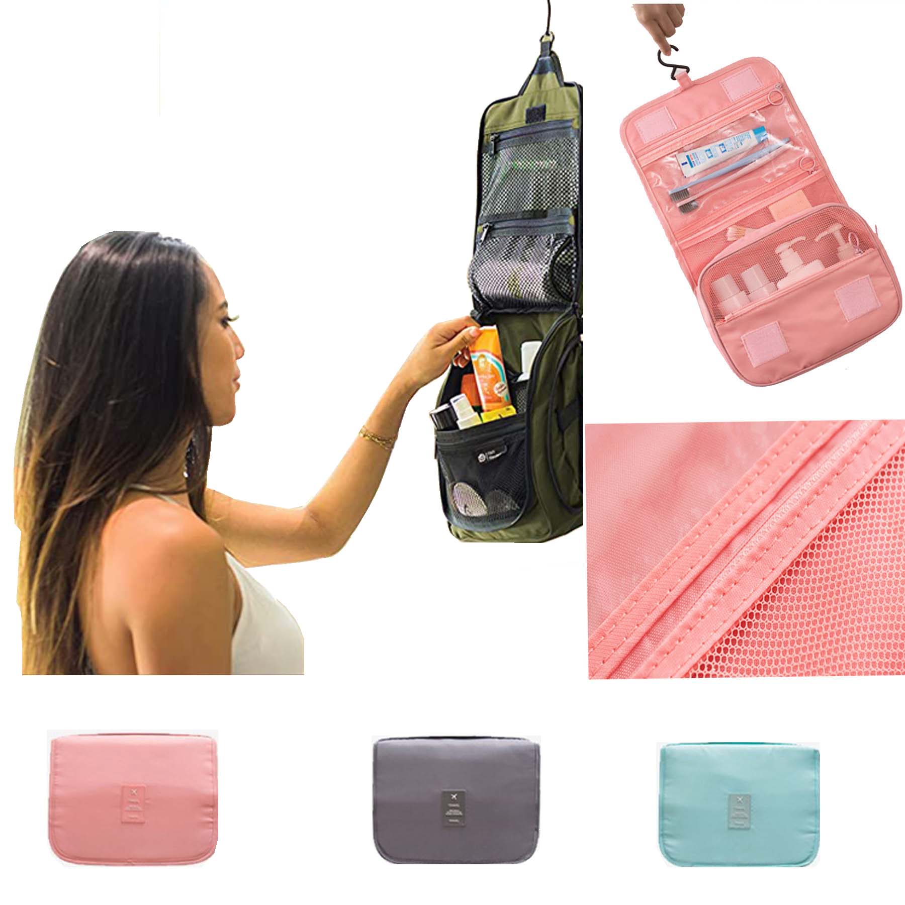 290D Twill Oxford Cloth Travel Practical Cosmetic Bag 1