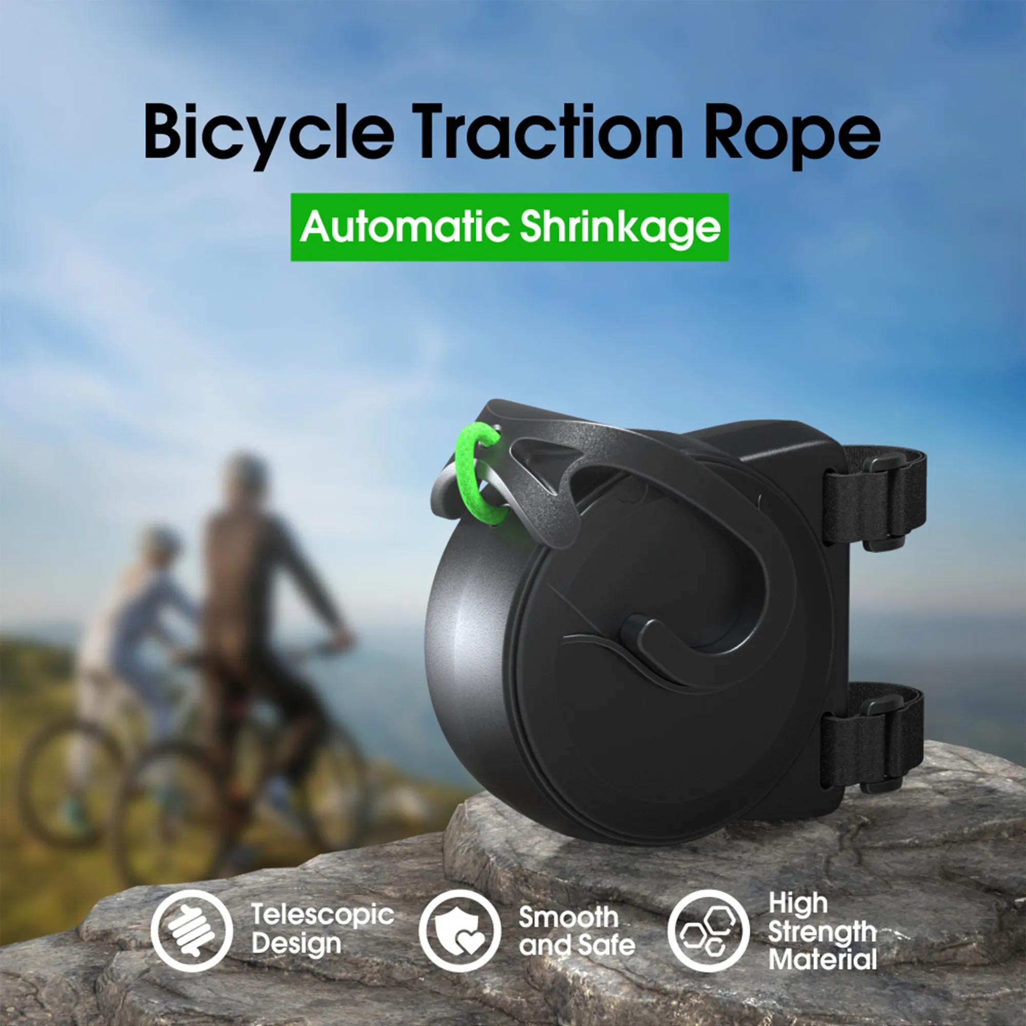 Extendable Bicycle Tow Cord Free Shipping 7