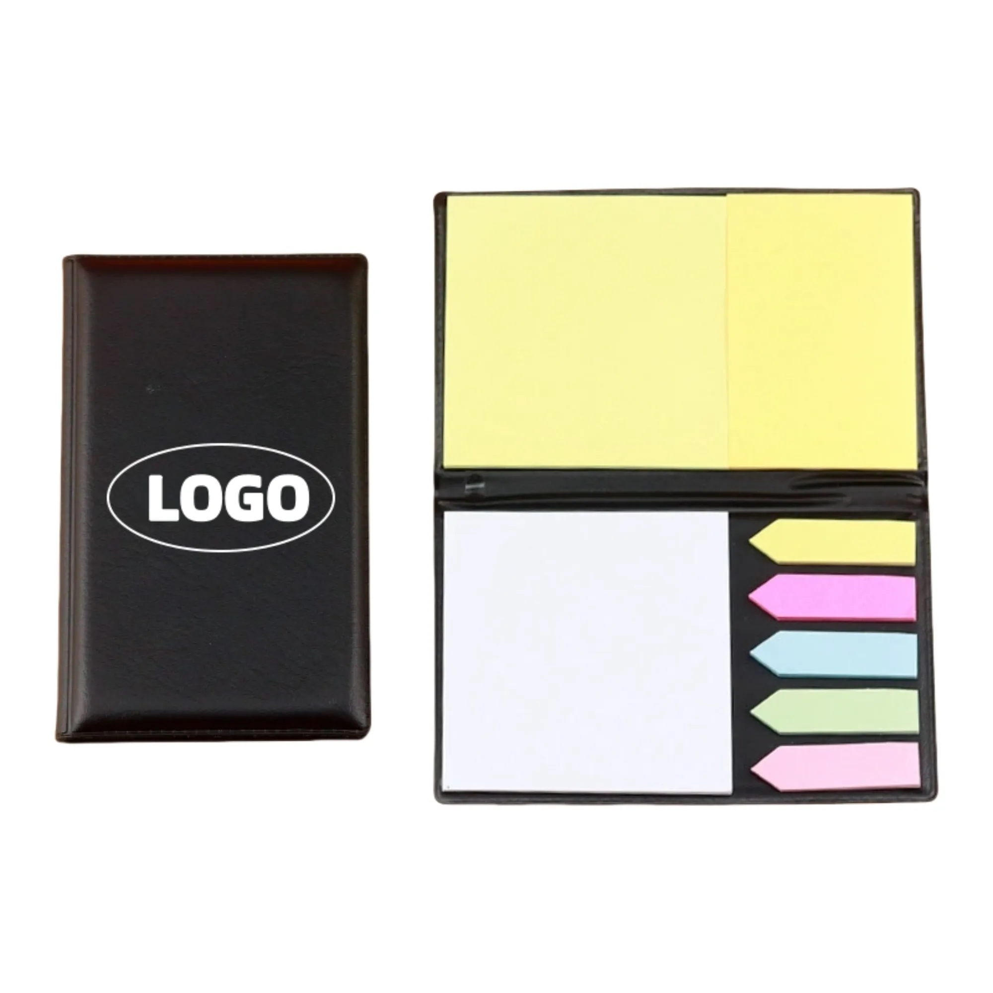 White Leather Sticky Note Pad 1