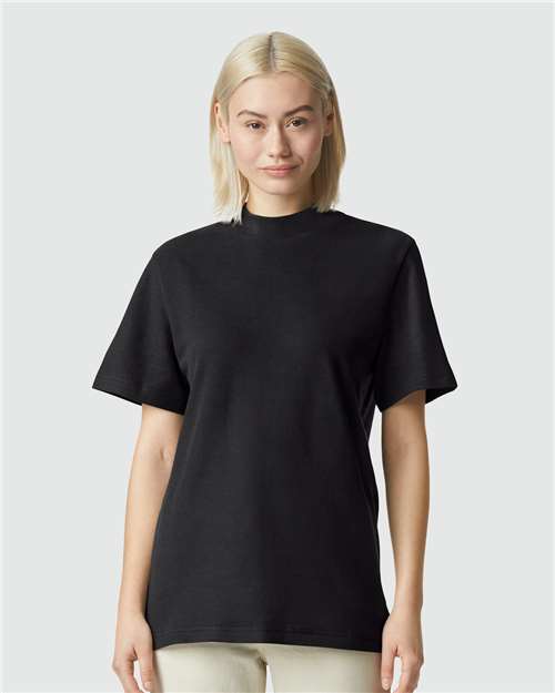 Unisex Pique Mock Neck Tee - 1PQ 2
