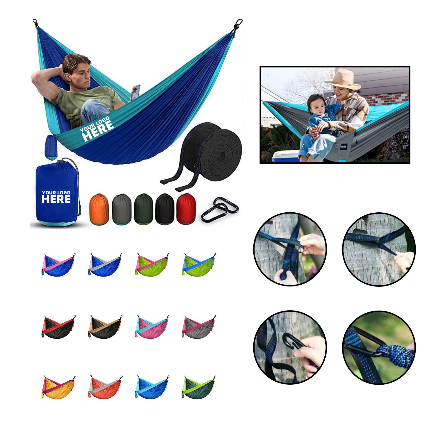 Portable Camping Hammock With Pouch 2